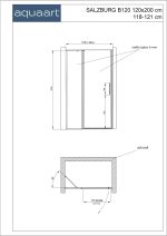SALZBURG B TUŠ VRATA 120x200 cm - Slika 2