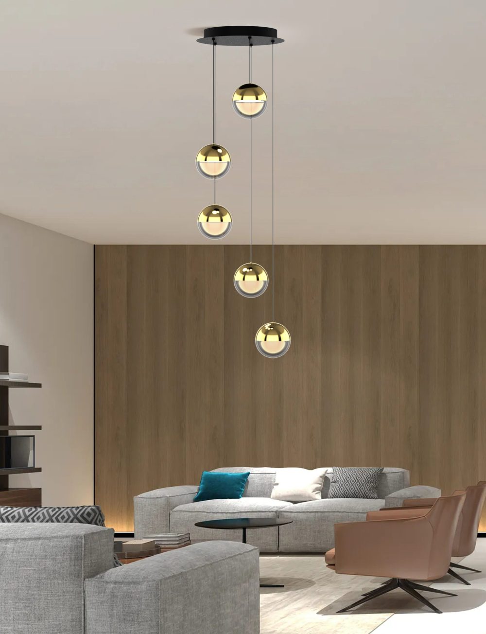 LED VISEĆA SVJETILJKA LUMINIS 5 D340 30W 1200lm 3000K IP20 BRUSHED GOLD - Slika 2