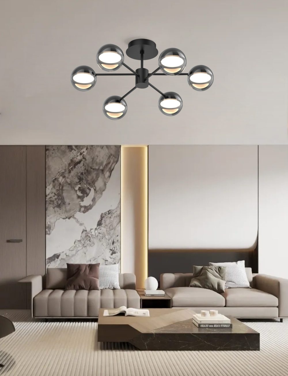 LED STROPNA SVJETILJKA ECLAT 6 D650 35W 1400lm 3000K IP20 BLACK CHROME - Slika 2