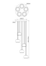 LED VISEĆA SVJETILJKA LUXEON 5 D520 42W 1680lm 3000K IP20 MATTE BLACK - Slika 3