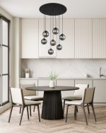 VISEĆA SVJETILJKA VERIS 7x3,5W G9 D550 IP20 SMOKY GREY GLASS - Slika 2