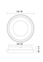 LED STROPNA SVJETILJKA VIORA D400 38W 2100LM 3000/4000/6000K IP20 WHITE - Slika 3