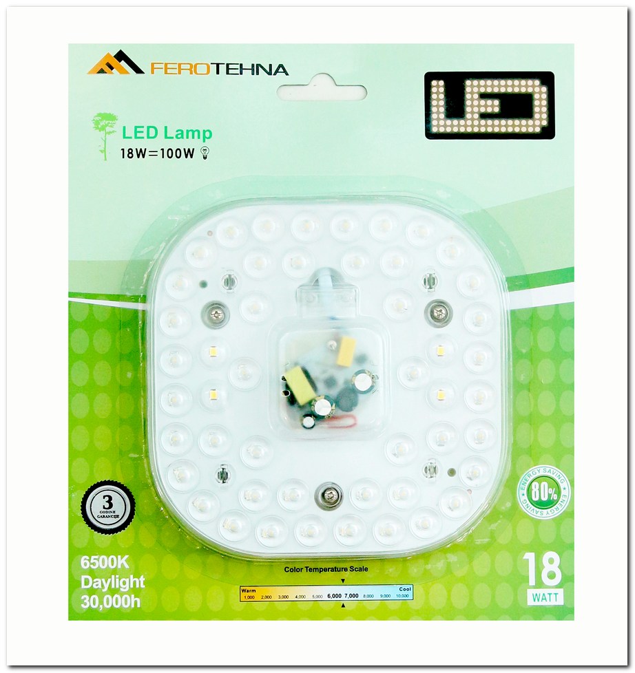 00001413-1.jpg LED MODUL 18W 1850lm 6500K 170-265V 148*148mm BLISTER - Slika 1