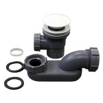 CLICKCLACK SIFONSKA ČAŠICA S PILETOM ZA SAMOSTOJEĆE KADE HOPE BIJELA