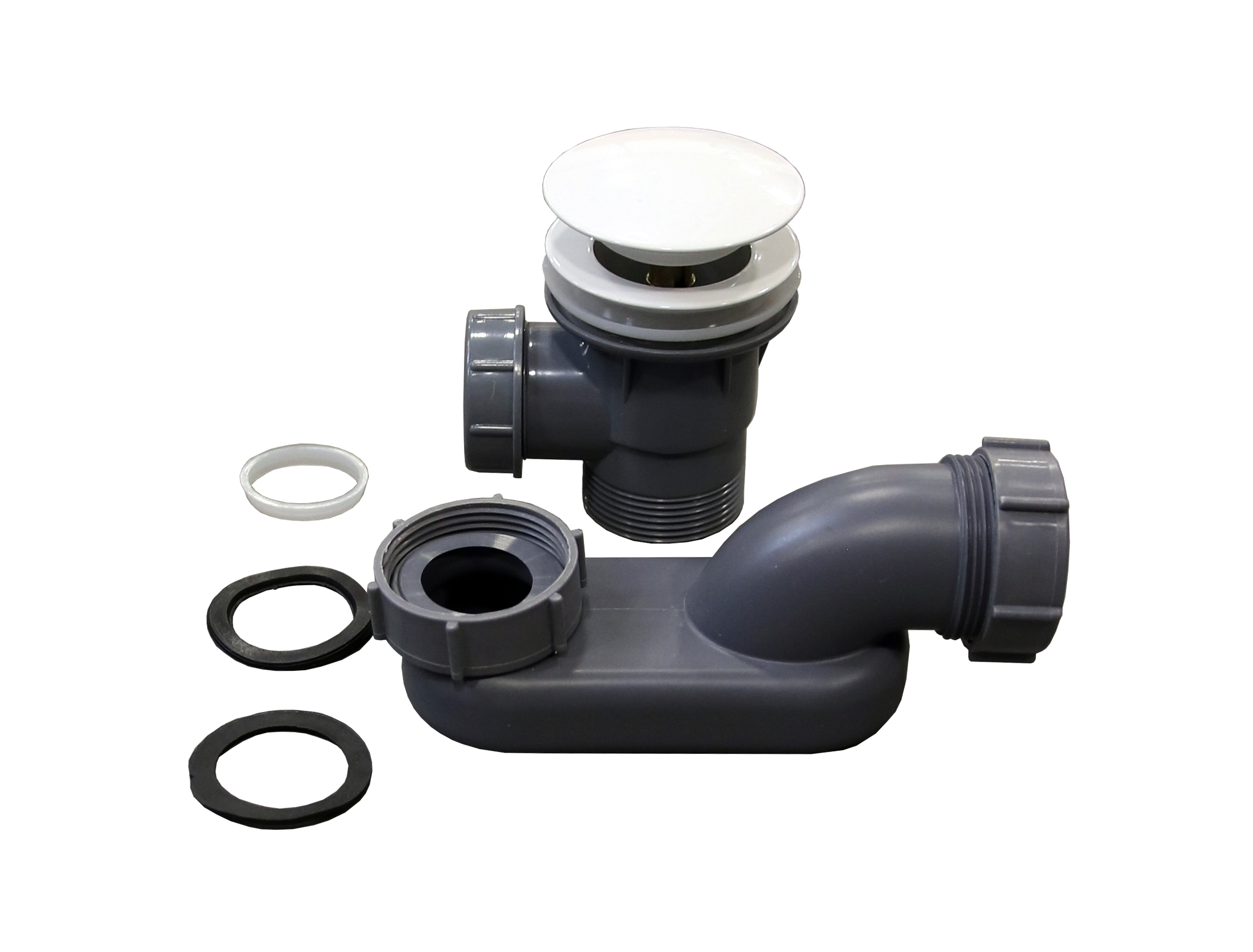 002556-1-1.jpg CLICKCLACK SIFONSKA ČAŠICA S PILETOM ZA SAMOSTOJEĆE KADE HOPE BIJELA - Slika 1