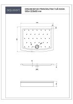 DREAM 90120 PRAVOKUTNA TUŠ KADA 900x1200 mm - Slika 2