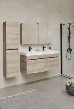 GLORY 120 GORNJI KUPAONSKI ORMARIĆ GREY MARA - Slika 3