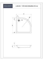 LUNA 80 TUŠ KADA 800x800 mm - Slika 2
