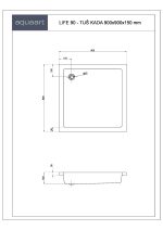 LIFE 90 TUŠ KADA 900x900 mm - Slika 2