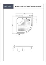 MONACO 90 TUŠ KADA 900x900 mm - Slika 3