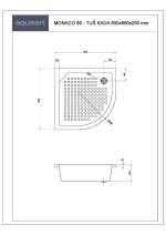 MONACO 80 TUŠ KADA 800x800 mm - Slika 2