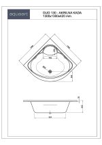 DUO 130 KUPAONSKA KADA 1300x1300 mm - Slika 2