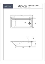 TREND 17075 KUPAONSKA KADA 1700x750 mm - Slika 2