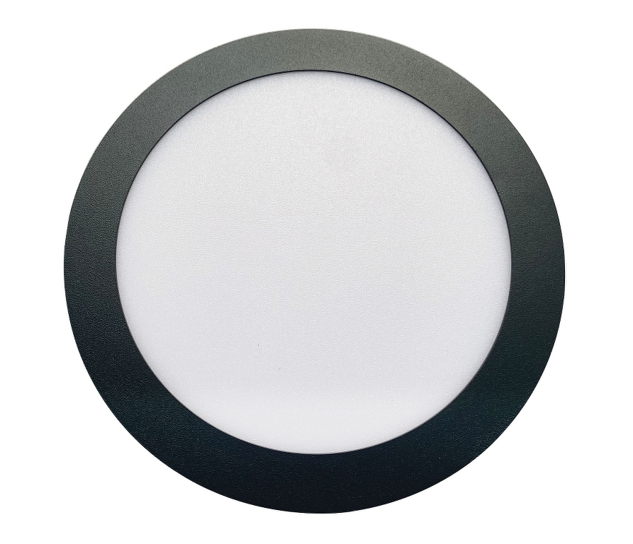 10495-1-1.jpg SLIM LED PANEL ROUND UGRADNI DARK GREY DIA170 12W 900lm 4000K - Slika 1
