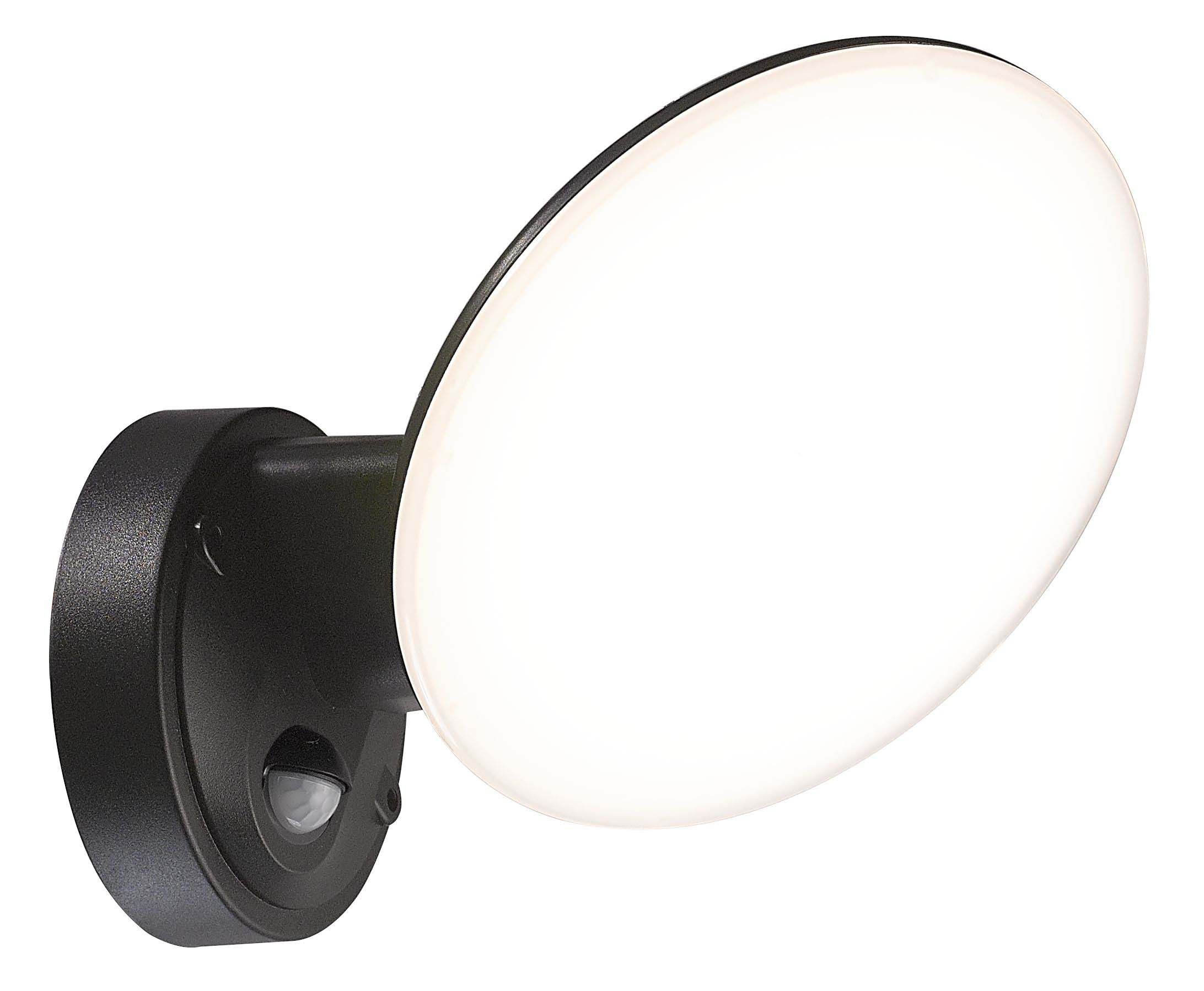 106140-1.jpg LED VANJSKA ZIDNA SVJETILJKA CHICAGO 10W 946 lm 3000/4000/6500K IP44 SA SENZOROM PVC BLACK - Slika 1