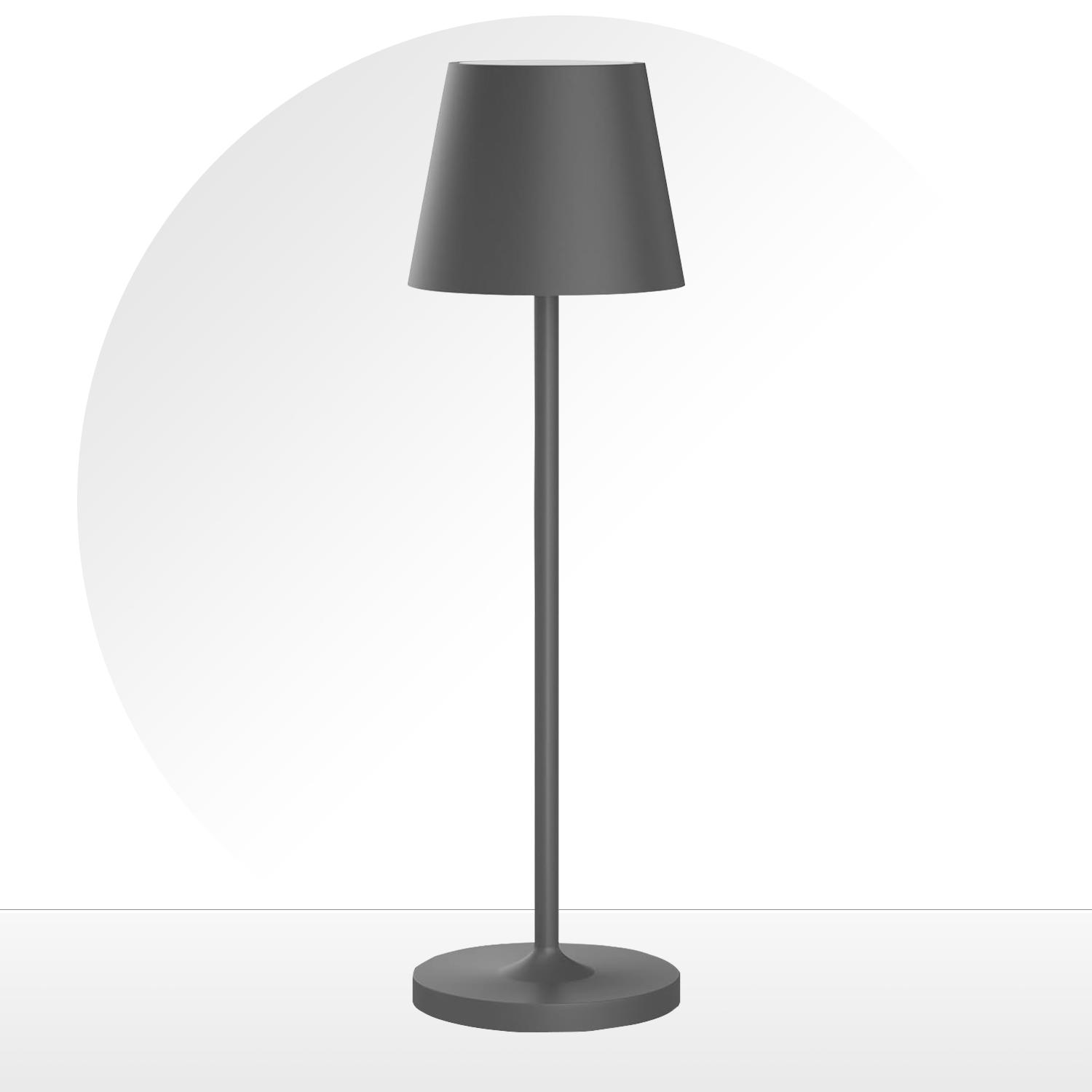 10659-1.jpg LED STOLNA PUNJIVA SVJETILJKA GEMA 3W 2700/3500/4000K 300 lm IP54 GREY - Slika 1