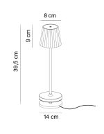 LED STOLNA PUNJIVA SVJETILJKA GILLIAN 3W 2700/3500/4000K 300 lm IP54 GREEN - Slika 2