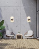 LED VANJSKA ZIDNA SVJETILJKA DENTON 4W+5W 820lm 4000K IP54  BLACK - Slika 2