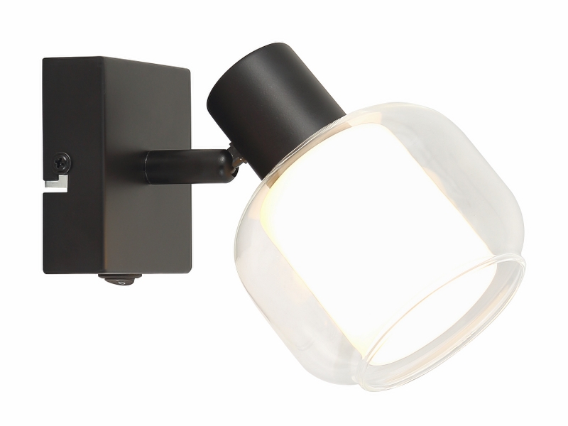 10806-1-1.jpg SPOT SVJETILJKA CHARLOTTE TRANSPARENT+WHITE 1x E14 8W S PREKIDAČEM - Slika 1