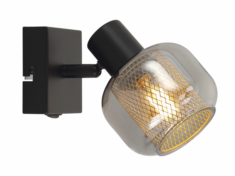 10871-1-1.jpg SPOT SVJETILJKA AMELIA GREY+ GOLD 1x E14 8W S PREKIDAČEM - Slika 1