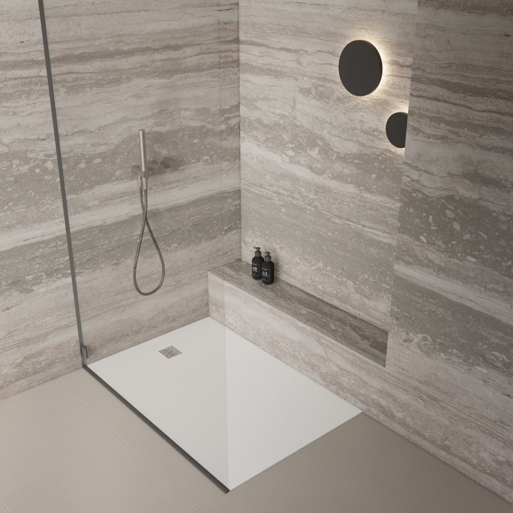 BOLD S BIJELA 80120 MINERALSOLID TUŠ KADA 800x1200x30 mm - Slika 2