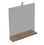 IVA 70 OGLEDALO S LED RASVJETOM DARKWOOD