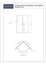 TK NEVA 80 POLUKRUŽNA TUŠ KABINA 80x80x180 cm - Slika 2