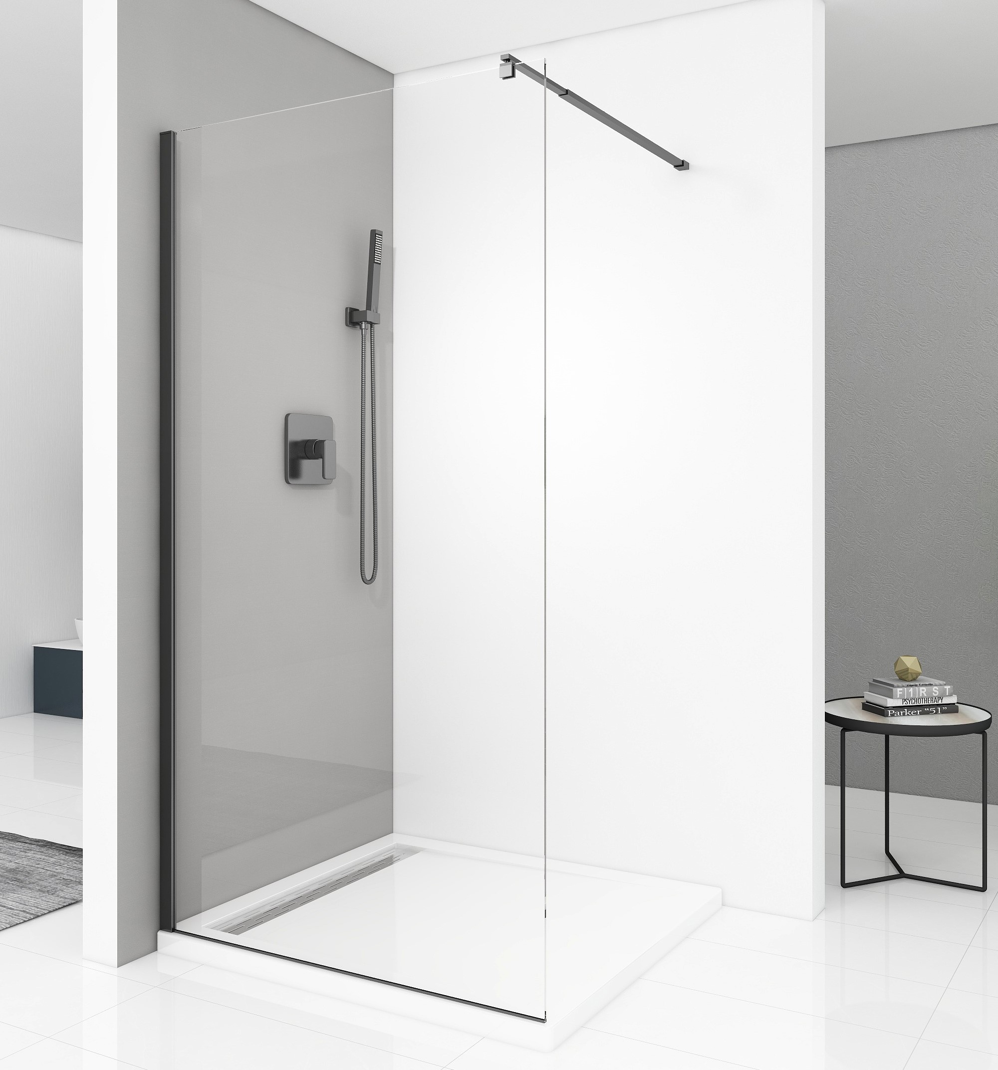 16096-1.jpg VETRO BLACK TRS 90 TUŠ STIJENA 90x200 cm - Slika 1