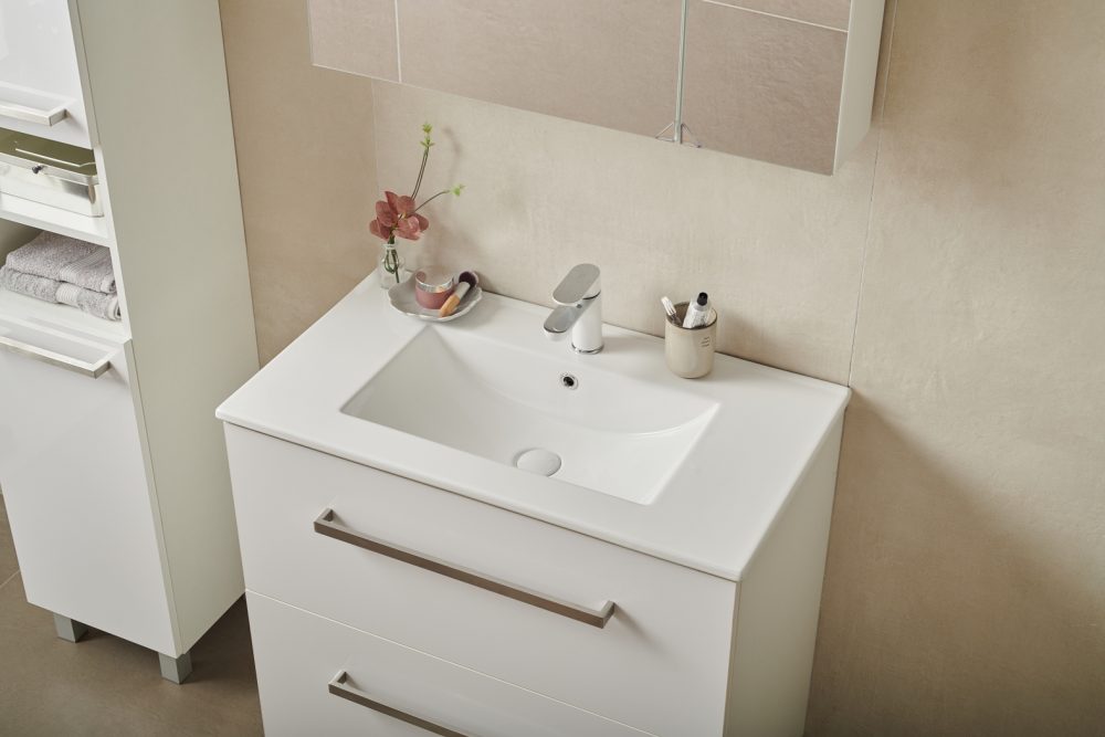 SARA 80 DONJI KUPAONSKI ORMARIĆ BIJELI SJAJ - Slika 3