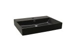 OLIVIA UGRADBENI KERAMIČKI UMIVAONIK CRNI MAT 600x455x100 mm - Slika 2