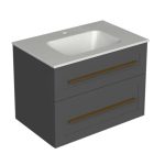 ETERNITY 70 DONJI KUPAONSKI ORMARIĆ GRAFIT SUPERMAT ZLATNA RUČKICA