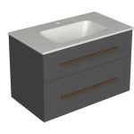 ETERNITY 80 DONJI KUPAONSKI ORMARIĆ GRAFIT SUPERMAT ZLATNA RUČKICA