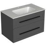 ETERNITY 80 DONJI KUPAONSKI ORMARIĆ GRAFIT SUPERMAT CRNA RUČKICA