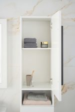 ETERNITY 170 VOV BOČNI KUPAONSKI ORMARIĆ BIJELI MAT CRNA RUČKICA - Slika 3