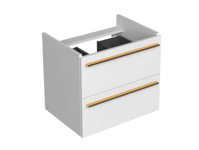 16451-1.jpg SHARP 60 DONJI KUPAONSKI ORMARIĆ BIJELI SJAJ ZLATNA RUČKICA - Slika 1