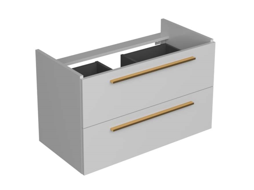 16471-1.jpg SHARP 85 DONJI KUPAONSKI ORMARIĆ BIJELI SJAJ ZLATNA RUČKICA - Slika 1