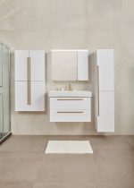 SHARP 170 SIDE CABINET WHITE GLOSS GOLD HANDLE - Image 3