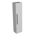 SMART 150 BOČNI KUPAONSKI ORMARIĆ BIJELI SJAJ CRNA RUČKICA