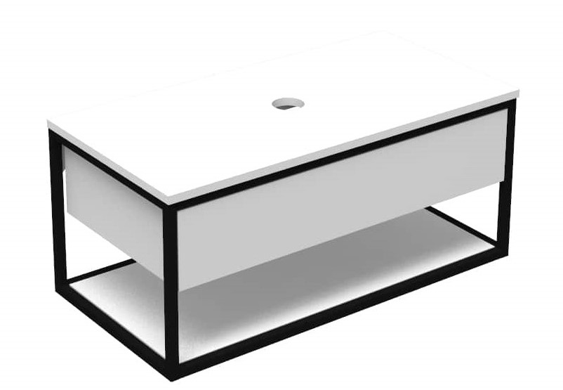 16816-1-1.jpg RIDDLE 90 XL NEW DONJI KUPAONSKI ORMARIĆ BIJELI SJAJ - Slika 1