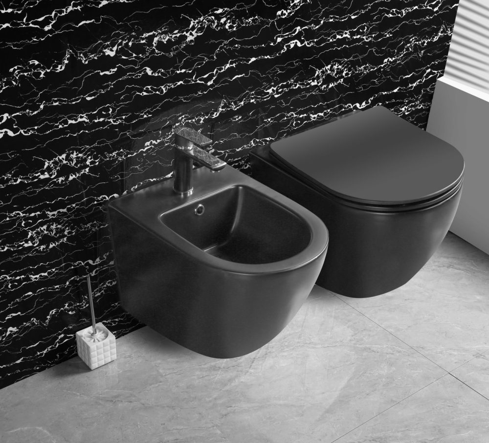 MONDO BLACK VISEĆA ŠKOLJKA S DASKOM  RIMLESS 490x370x370 mm - Slika 6