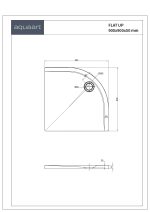 FLAT UP 90 PK TUŠ KADA 900x900x50 mm - Slika 2