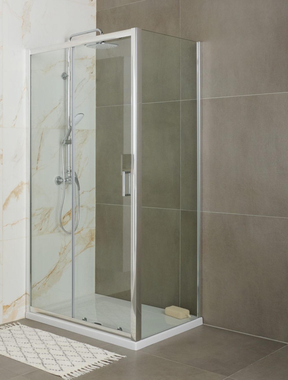 CLEAR SIDE 90 CHROME STAKLENA STRANICA 900x1950 mm - Slika 2