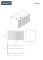 MIRAGE 80 DONJI KUPAONSKI ORMARIĆ KAŠMIR CRNA RUČKICA - Slika 6