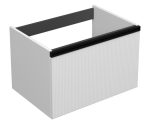 MIRAGE 70 DONJI KUPAONSKI ORMARIĆ BIJELI MAT CRNA RUČKICA