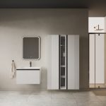 MIRAGE 70 DONJI KUPAONSKI ORMARIĆ BIJELI MAT CRNA RUČKICA - Slika 2