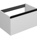 MIRAGE 80 DONJI KUPAONSKI ORMARIĆ BIJELI MAT CRNA RUČKICA