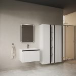 MIRAGE 80 DONJI KUPAONSKI ORMARIĆ BIJELI MAT CRNA RUČKICA - Slika 3