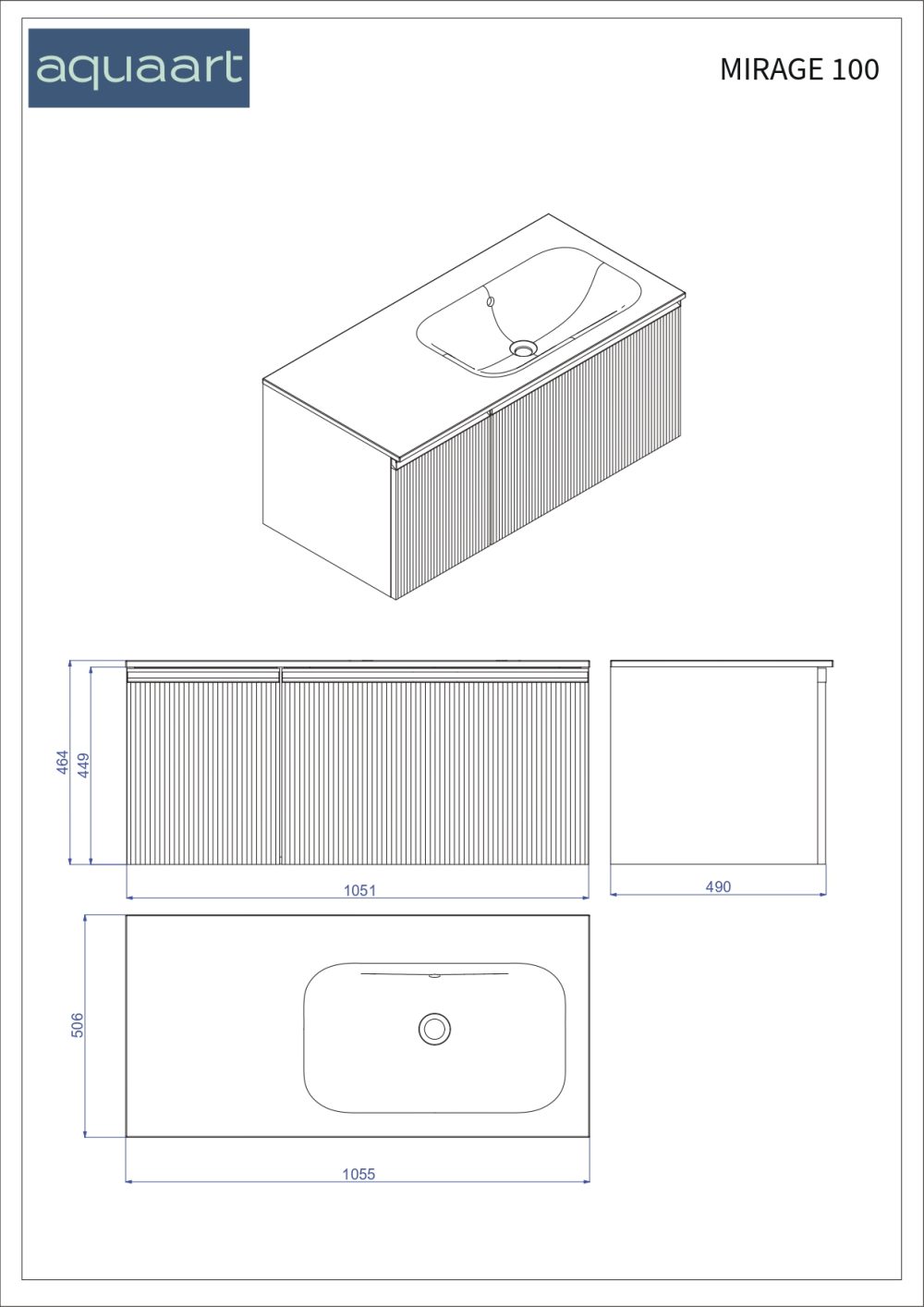MIRAGE 100 DONJI KUPAONSKI ORMARIĆ BIJELI MAT CRNA RUČKICA - Slika 7