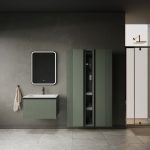 MIRAGE 80 DONJI KUPAONSKI ORMARIĆ ZELENA MAT CRNA RUČKICA - Slika 2