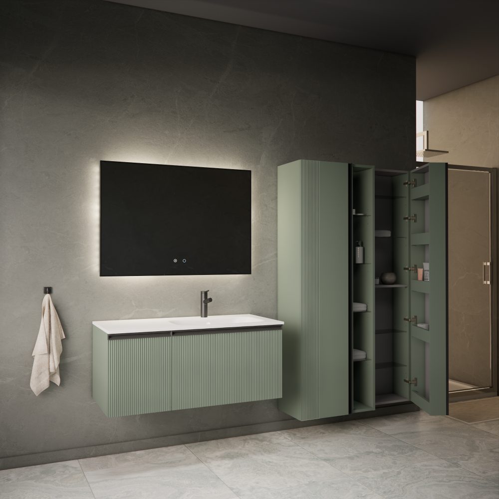 MIRAGE 100 DONJI KUPAONSKI ORMARIĆ ZELENA MAT CRNA RUČKICA - Slika 4